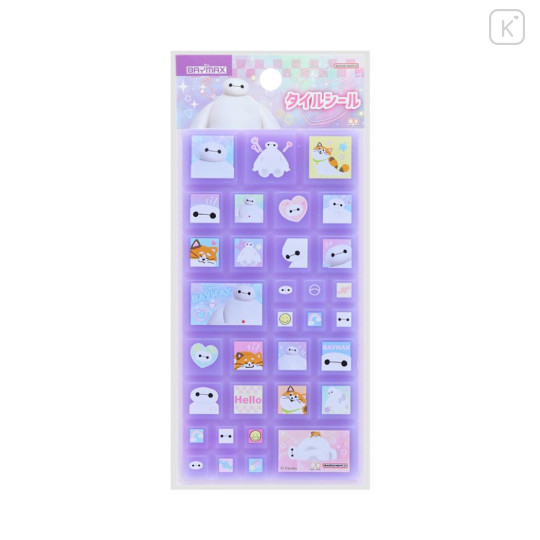 Japan Disney Tile Sticker - Baymax / Purple - 1