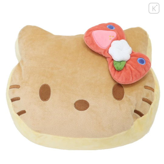 Japan Sanrio Die-cut Cushion - Hello Kitty / Pancake - 1