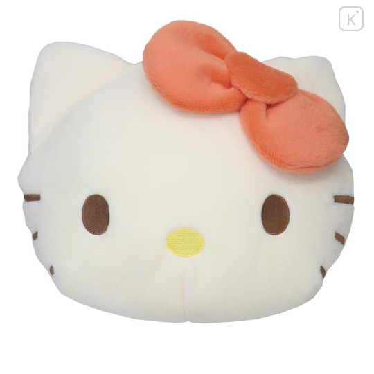 Japan Sanrio Die-cut Cushion - Hello Kitty / Natural Beige - 1