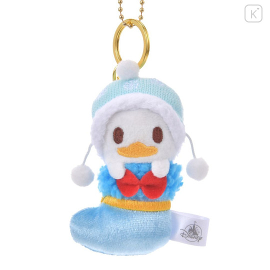 Japan Disney Store Plush Mascot Keychain - Donald Duck / Socks Christmas 2024 - 1