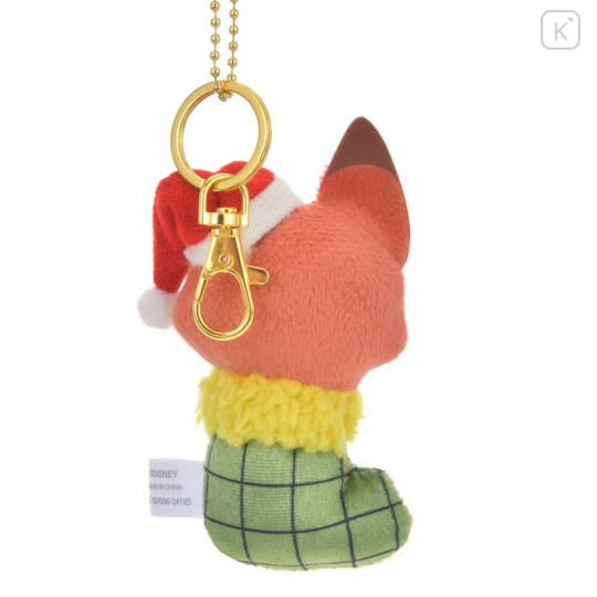 Japan Disney Store Plush Mascot Keychain - Zootopia / Nick Wilde Socks Christmas 2024 - 3