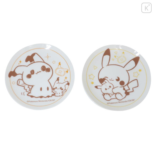 Japan Pokemon Porcelain Small Plate - Mimikyu & Pichu & Pikachu / Pokepeace - 1