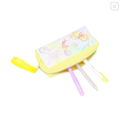 Japan Disney Pen Pouch Pencil Case - Piglet & Pooh : Watercolor - 4