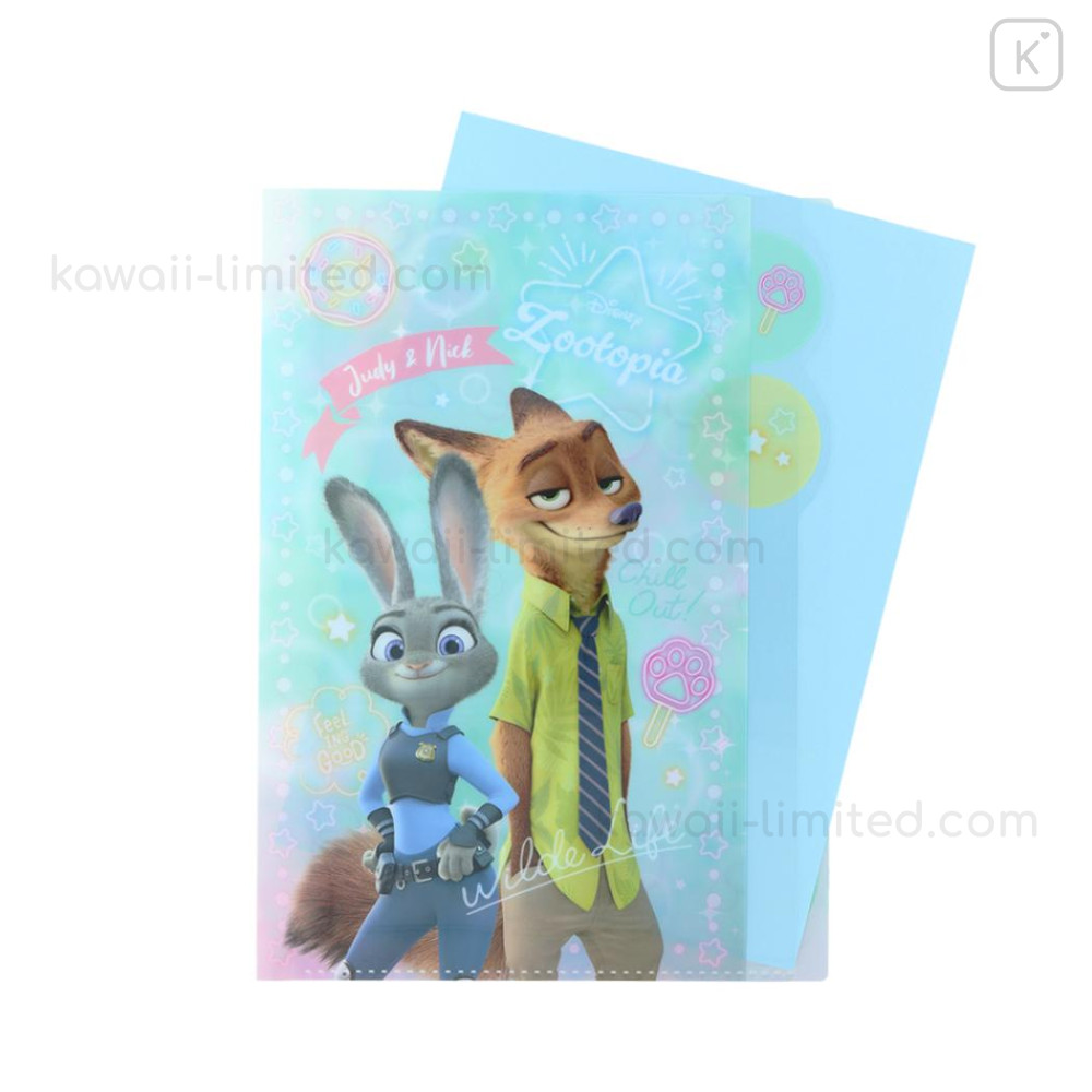 Japan Disney 5 Pockets A4 Index File Holder - Zootopia