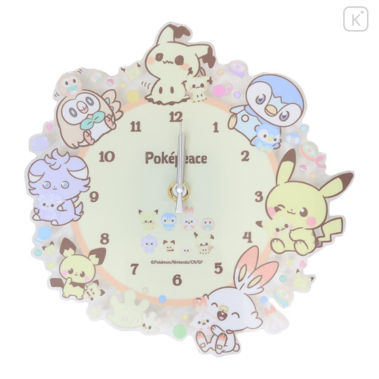 Japan Pokemon Acrylic Wall Clock - Pocket Monster / Pokepeace - 1