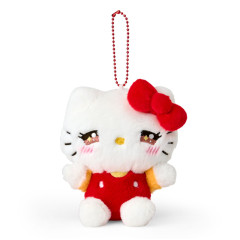 Japan Sanrio Mascot Holder - Hello Kitty : Various Faces Sparkling Eyes Blush Emokyun