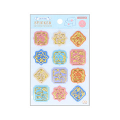 Japan Chiikawa Seal Sticker - Wonder Tea Time / Gold Foil Bue