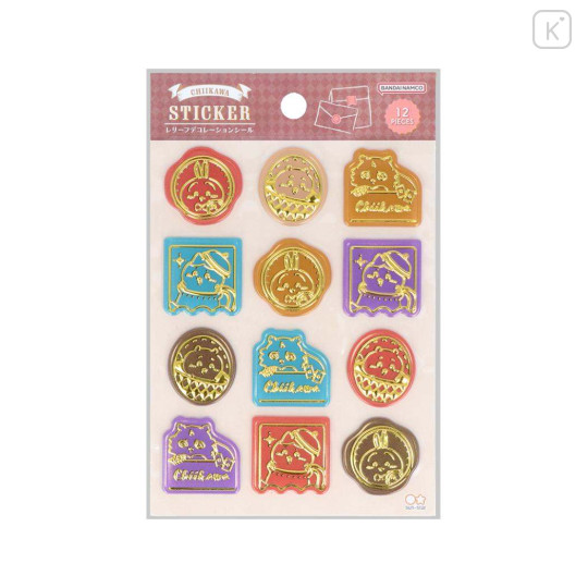 Japan Chiikawa Seal Sticker - Wonder Tea Time / Gold Foil - 1