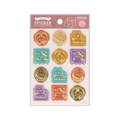 Japan Chiikawa Seal Sticker - Wonder Tea Time / Gold Foil