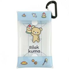 Japan San-X Clear Multi Case (S) - Rilakkuma / Basic Rilakkuma Favorite Things Blue