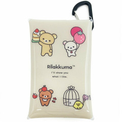 Japan San-X Clear Multi Case (S) - Basic Rilakkuma Favorite Things Friends Beige