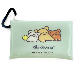 Japan San-X Clear Multi Case (S) - Basic Rilakkuma Favorite Things Friends Green