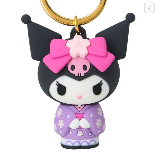 Japan Sanrio Original 3D Keychain - Kuromi / Kimono - 3