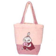 Japan Moomin Fluffy Mini Tote Bag - Little My / Flower