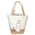 Japan Moomin Fluffy Mini Tote Bag - Moomintroll / Beige - 1