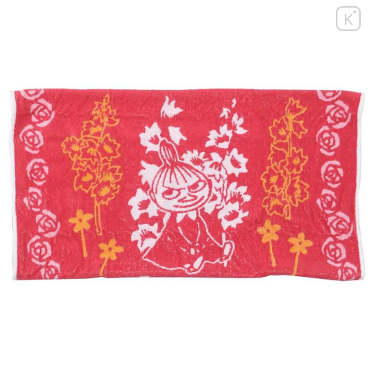 Japan Moomin Pillowcase Towel - Little My / Red Flower - 1