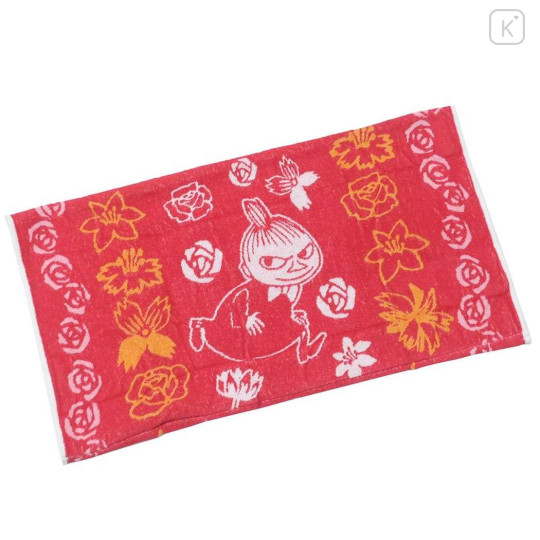 Japan Moomin Pillowcase Towel - Little My / Red Flower - 2