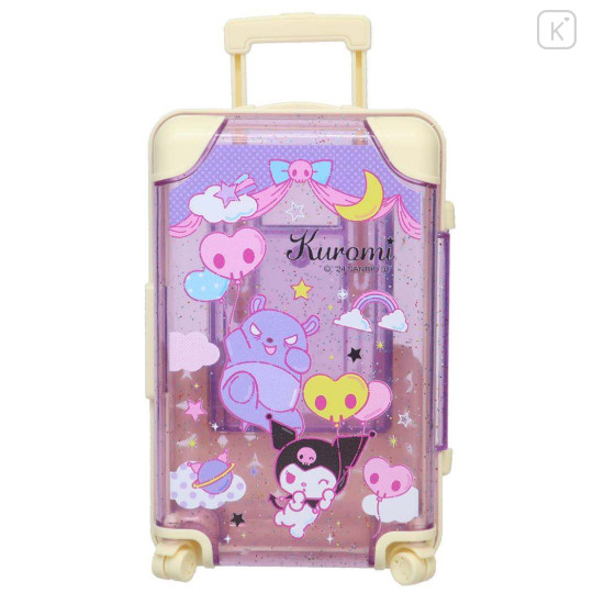 Japan Sanrio Small Desktop Organizer - Kuromi / Glitter Luggage Style - 1