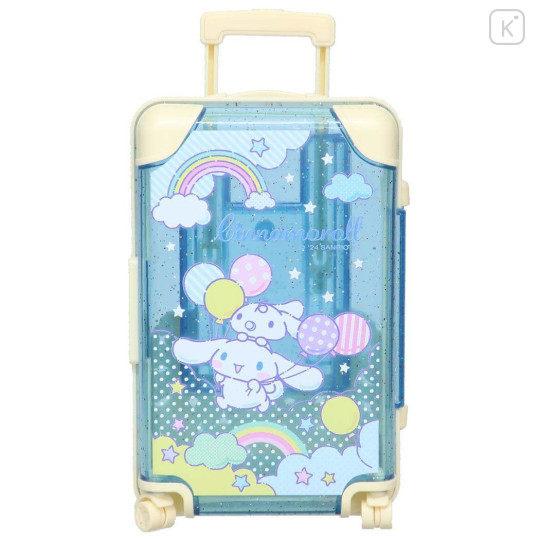 Japan Sanrio Small Desktop Organizer - Cinnamoroll / Glitter Luggage Style - 1