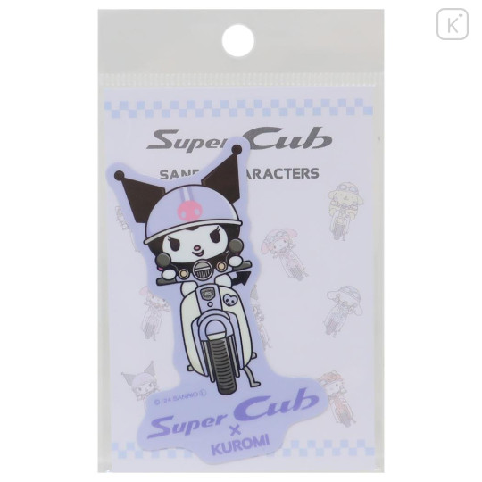 Japan Sanrio Vinyl Sticker - Kuromi / Super Cub Motorcycle - 1