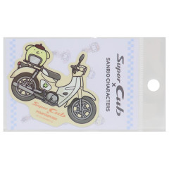 Japan Sanrio Vinyl Sticker - Pompompurin / Super Cub Motorcycle Motorbike