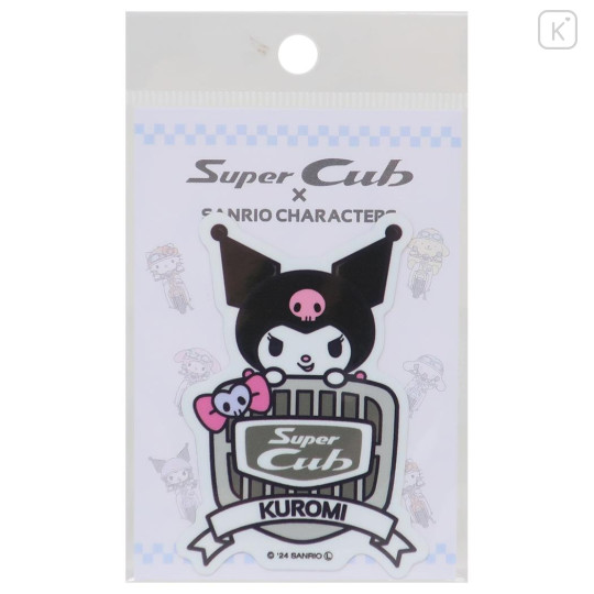 Japan Sanrio Vinyl Sticker - Kuromi / Super Cub Logo - 1