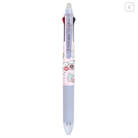 Japan San-X FriXion Erasable 3 Color Multi Gel Pen - Sumikko Gurashi Light Purple - 2