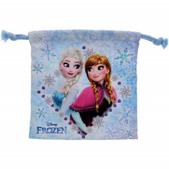 Japan Disney Drawstring Bag - Frozen II Elsa & Anna