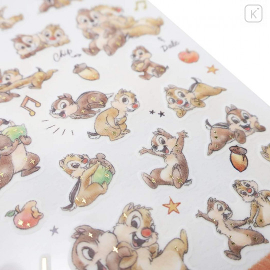 Japan Disney Fluffy Sketch Stickers - Chip & Dale - 2