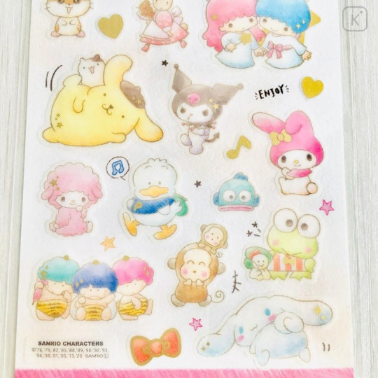 Japan Sanrio Fluffy Sketch Stickers - Sanrio Family - 3