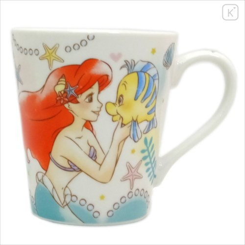 Japan Disney Ceramic Mug - Ariel & Flounder Friends - 1
