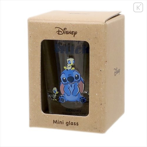 Japan Disney Mini Glass - Stitch & Bird - 3