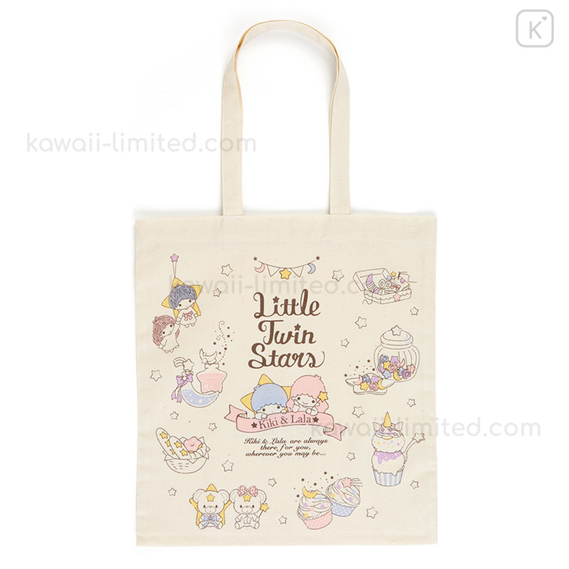 Sanrio Little Twin Stars cotton tote bag NEW made in Japan