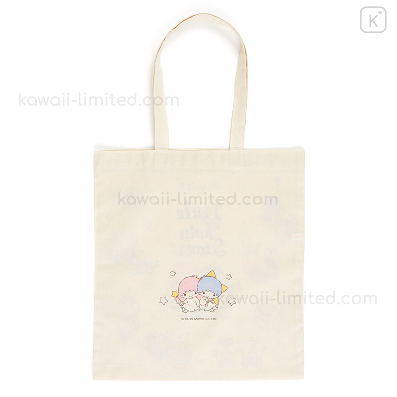Sanrio Little Twin Stars cotton tote bag NEW made in Japan