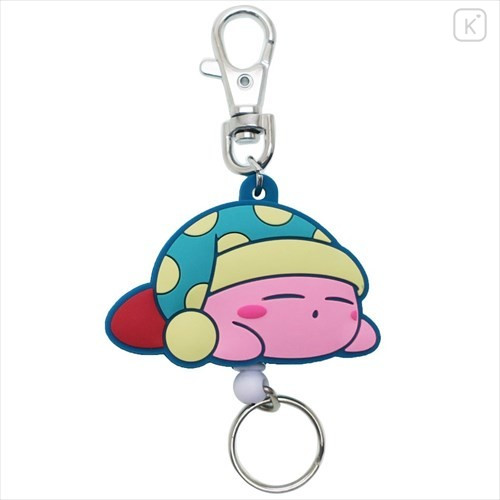 Japan Kirby Rubber Reel Key Chain - Dreamy - 1