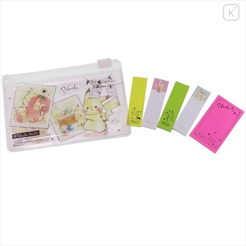 Japan Pokemon Sticky Notes with Mini Folder - Pikachu - 2