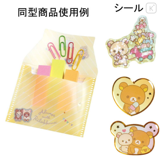 Japan San-X Rilakkuma Masking Seal Flake Sticker - Pink - 3