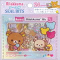 Japan San-X Seal Bits Sticker with Mini Case - Rilakkuma / Life - 1