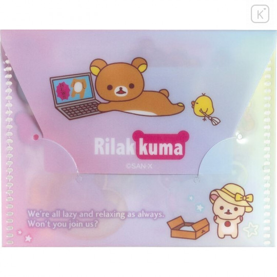 Japan San-X Seal Bits Sticker with Mini Case - Rilakkuma / Life - 2