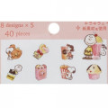 Japan Peanuts Masking Seal Flake Sticker - Snoopy Glitter Pink - 3