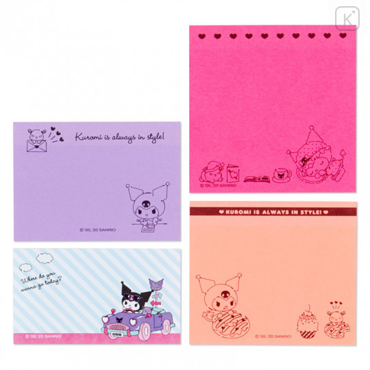 Japan Sanrio Sticky Notes with Stand - Kuromi - 3