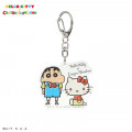Japan Sanrio Acrylic Charm Key Chain - Hello Kitty × Crayon Shinchan - 1