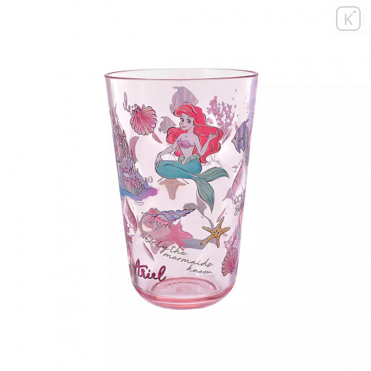 Japan Disney Store Princess Acrylic Tumbler Clear Airy - Little Mermaid Ariel - 1