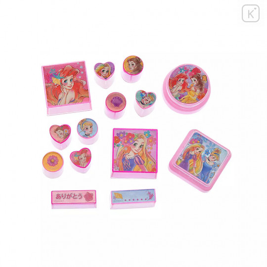 Japan Disney Store Princesses Stamp Chop - Ariel, Belle, Rapunzel, Cinderella - 3