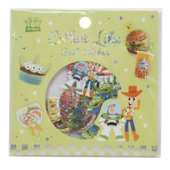 Japan Disney Masking Seal Flake Sticker - Toy Story Food