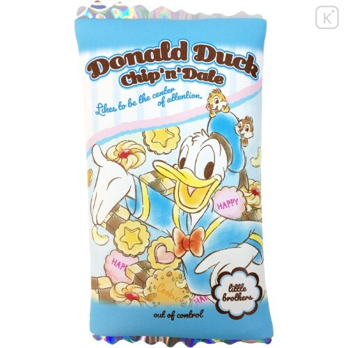 Japan Disney Pouch Makeup Bag Pencil Case - Donald Duck vs Chip & Dale Candy Time - 1