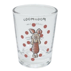 Japan Disney Mini Glass Tumbler - Piglet
