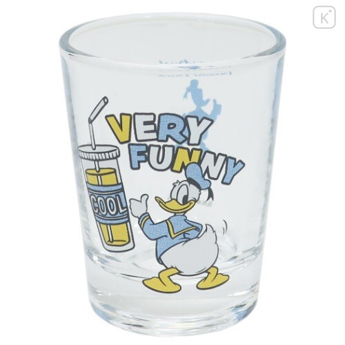 Japan Disney Mini Glass Tumbler - Donald Duck : Very Funny - 1