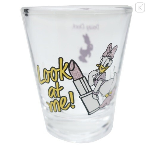 Japan Disney Mini Glass Tumbler - Daisy Duck : Look at me - 2