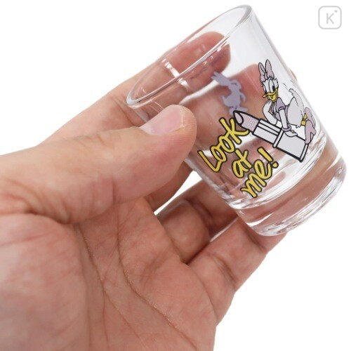 Japan Disney Mini Glass Tumbler - Daisy Duck : Look at me - 3